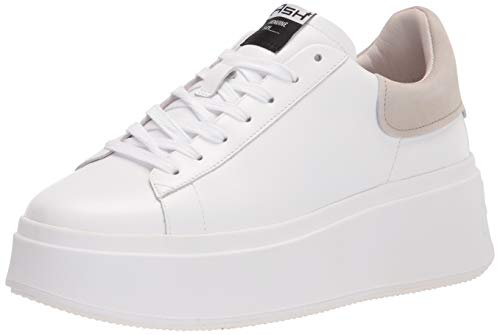 ASH womens Moby Sneaker, White/Nude, 7 US