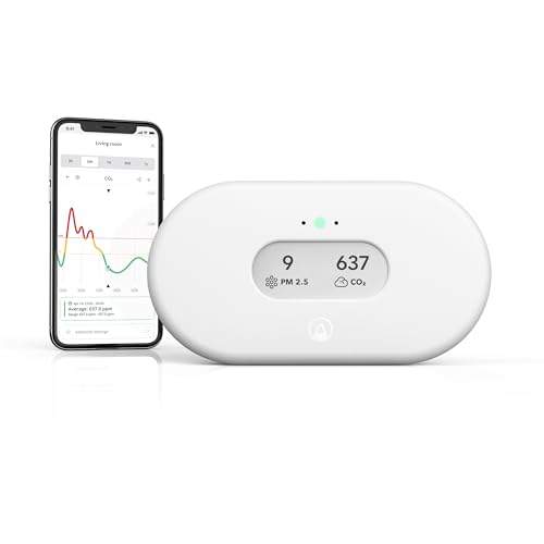 Airthings 2960 View Plus - Battery Powered Radon & Air Quality Monitor (PM, CO2, VOC, Humidity, Temp, Pressure)