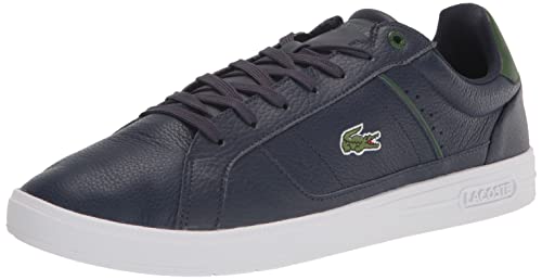 Lacoste Men's Europa Sneaker, Navy/Dark Green, 11