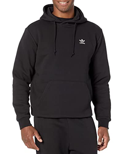 adidas Originals Men's Trefoil Essentials Hoodie, Black, Medium