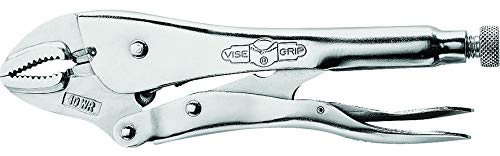 IRWIN VISE-GRIP Original Locking Pliers with Wire Cutter, Curved Jaw, 10-Inch (502L3), silver