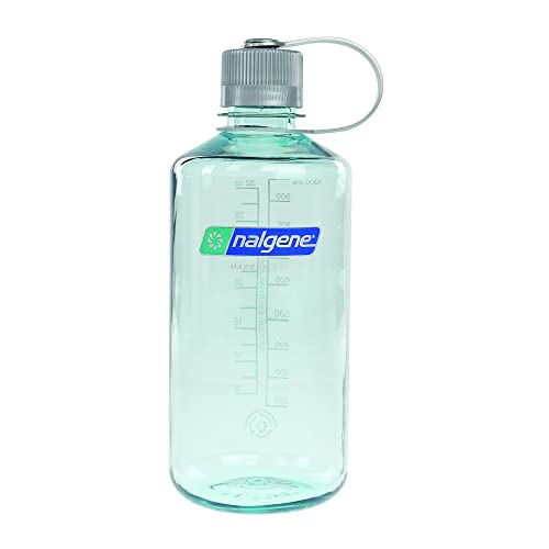 Nalgene Sustain Tritan BPA-Free Water Bottle Made with Material Derived from 50% Plastic Waste, 32 OZ, Narrow Mouth, Seafoam