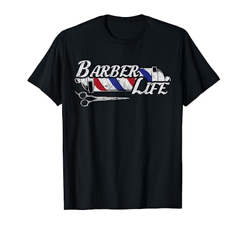 Vintage Barber's Pole Tee Hair Hairstylist Christmas Gift T-Shirt