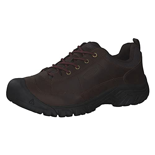 KEEN Men's Targhee 3 Oxford Casual Hiking Shoes, Dark Earth/Mulch, 10.5