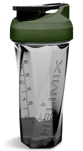 HELIMIX 2.0 Vortex Blender Shaker Bottle Holds upto 28oz | No Blending Ball or Whisk | USA Made | Portable Pre Workout Whey Protein Drink Shaker Cup | Mixes Cocktails Smoothies Shakes | Top Rack Safe