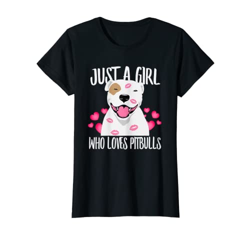 Just A Girl Who Loves Pit-bulls, Dog Love-r Dad Mom Boy Girl T-Shirt