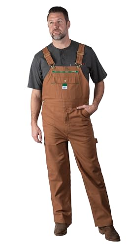 Liberty mens Duck Bib Overalls, Pecan, 36W x 32L US