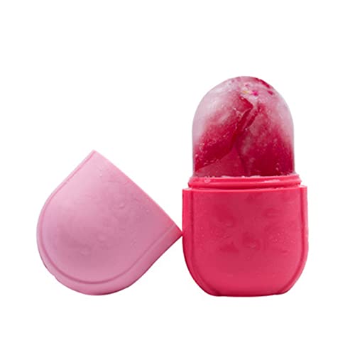 IMEASY Ice Roller for Face and Eye, Ice Face Roller,Facial Beauty Ice Roller Skin Care Tools, Ice Facial Cube, Gua Sha Face Massage, Silicone Ice Mold for Face Beauty (Pink)