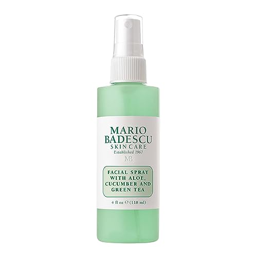 Mario Badescu Facial Spray with Aloe, Cucumber and Green Tea for All Skin Types | Face Mist that Hydrates & Invigorates | 4 FL OZ