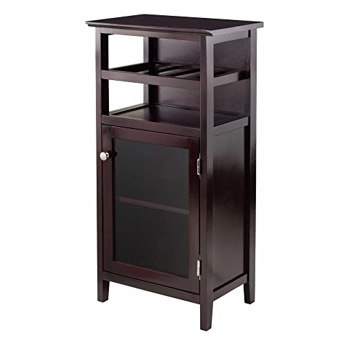 Winsome Alta Wine Cabinet, Dark Wood (92119)