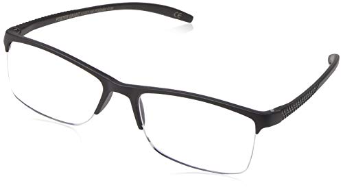 Foster Grant mens Paolo Square Glasses Reading Glasses, Black, 59 mm US