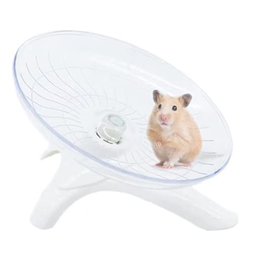 Hamster Flying Saucer Silent Running Exercise Wheel for Hamsters, Gerbils, Mice,Hedgehog and Other Small Pets Silent Running Wheel Hamster Wheel (A)