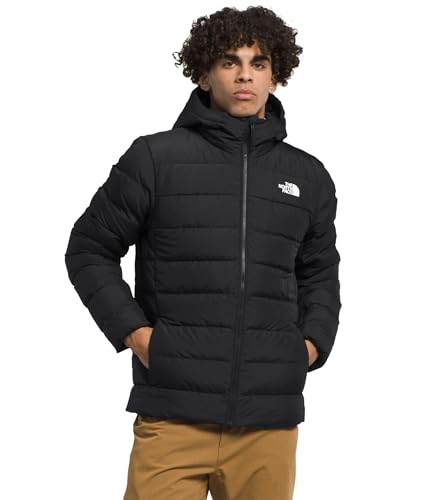 THE NORTH FACE Men's Aconcagua 3 Recycled Down Insulated Hoodie Jacket, TNF Black, Large