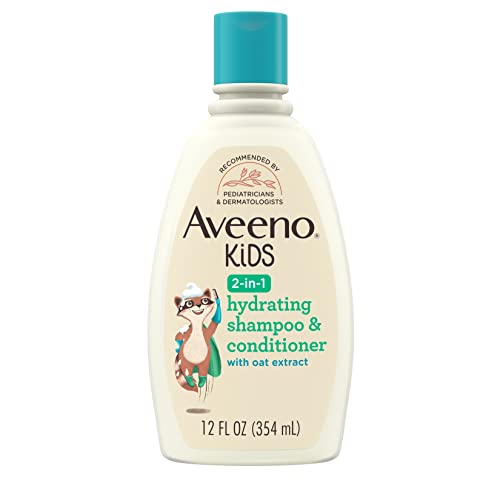 Aveeno Kids 2-in-1 Shampoo & Conditioner, Detangles Hair, For Sensitive Skin & Scalp, 12 fl. oz