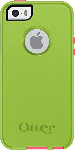 OtterBox Commuter Series iPhone 5S/SE (2016) Case - Glow Green/Blaze Pink, Shock-Absorbent Bumper