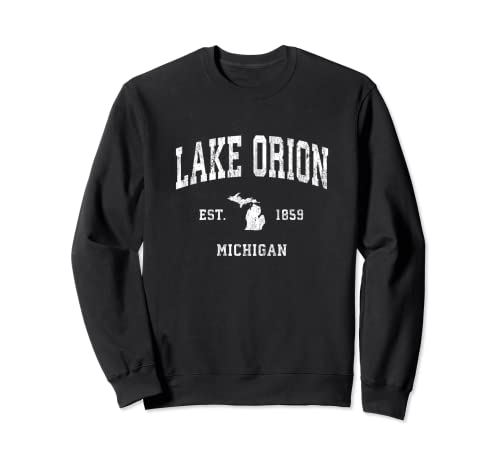 Lake Orion Michigan MI Vintage Athletic Sports Design Sweatshirt