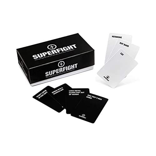Superfight Card Game - Absurd Superpower Arguments for Kids, Teens & Adults, 500 Cards, 3+ Players, Ages 8+