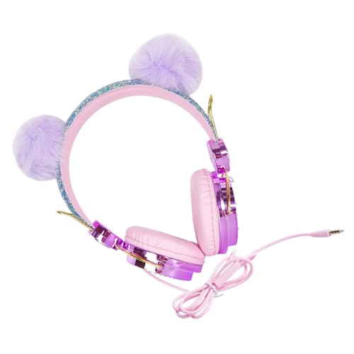 Homoyoyo Headphones on Ear Headphone Gift Headset Over on Earbuds Wired Headphone Wired Earphones Gifts Child Abs Purple Over-The-Ear