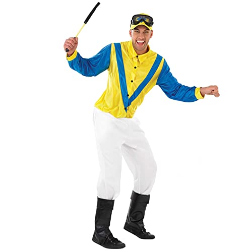 fun shack Horse Jockey Costume, Jockey Costume for Men, Jockey Halloween Costume, Jockey Outfit, Adult Jockey Costume, Large