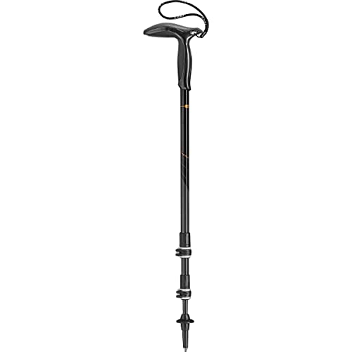 LEKI Legend Black Carbon Adjustable Lightweight Walking Pole (Single) for Trekking & Hiking - Black-Anthracite-Copper - 90-120 cm