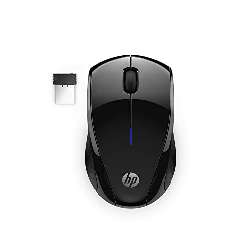 HP Wireless Mouse - Black, 15-Month Battery, 1600 DPI Sensor, Side Grips - For PC/Laptop, Mac, Chromebook