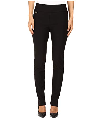 Lisette L Montreal Solid Magical Lycra Slim Pants Black 6 31