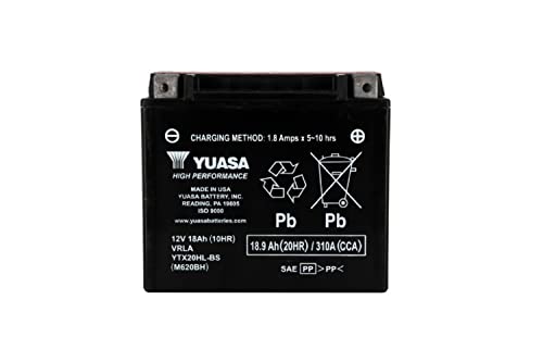 Yuasa YUAM620BH YTX20HL-BS Maintenance Free H Series AGM Battery with Acid pack