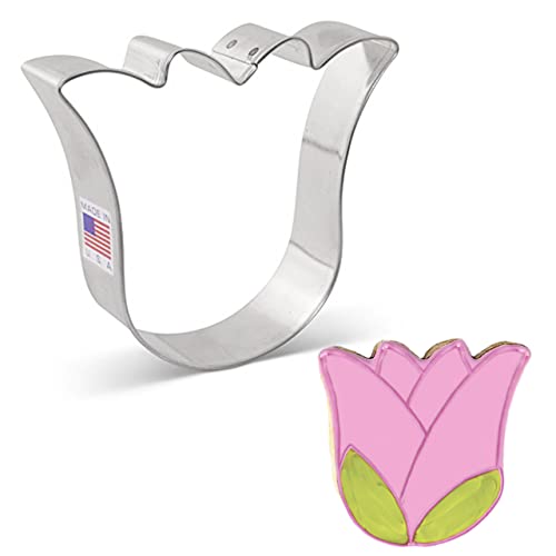 Spring Flower Tulip Cookie Cutter, 3.5' Made in USA by Ann Clark