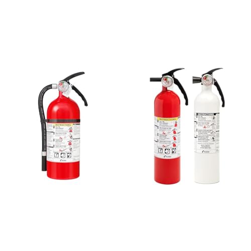 Kidde Fire Extinguisher for Home & Office Use & Kitchen Fire Extinguishers for Home & Office Use, 2 Pack: One 1-A:10-B:C and One Specialty Kitchen Extinguisher, Wall Mount & Strap Brackets Included