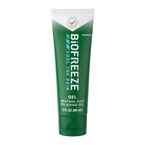 Biofreeze Pain Relief Gel, Arthritis Pain Reliver, Knee & Lower Back Pain Relief, Sore Muscle Relief, Neck Pain Relief, Pharmacist Recommended, FSA Eligible, 3 FL OZ Biofreeze Menthol Gel