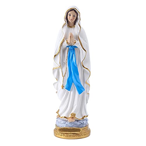 Lourdes Virgin Mary Statue, 12 Inch Catholic Blessed Virgin Mother Mary Statues, Catholic Gift Resin Virgin Mary Figurines, Suitable for Religious and Home Decor, Filling Indoor Space (12 Inch)