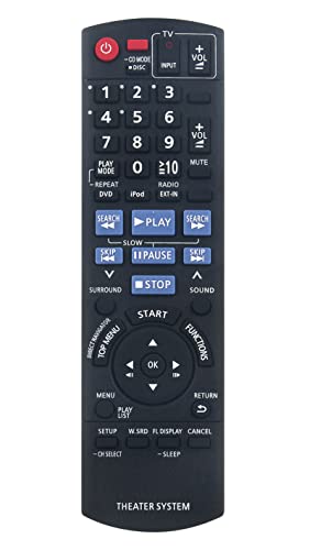 N2QAYB000359 Replace Remote Control fit for Panasonic DVD Home Theater Sound System SA-PT770 SC-PT770 SAPT670 SAPT673 SC-PT670 SC-PT673 Home Theater