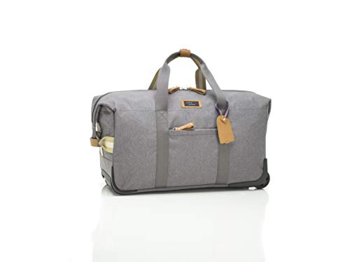 Storksak Travel Cabin Carry On with Wheels and Multi-functional Organizer, Water-Resistant, Grey