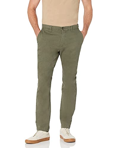 Amazon Essentials Men's Athletic-Fit Casual Stretch Chino Pant (Available in Big & Tall), Olive, 34W x 30L