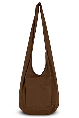 Your Cozy Boho Purses And Handbags Handmade Cotton Bag For Unisex (Brown)
