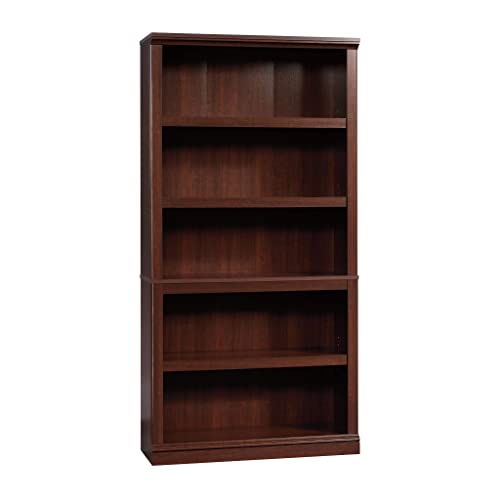 Sauder Miscellaneous Storage 5 Bookcase/Book Shelf, L: 35.28' x W: 13.23' x H: 69.76', Select Cherry finish