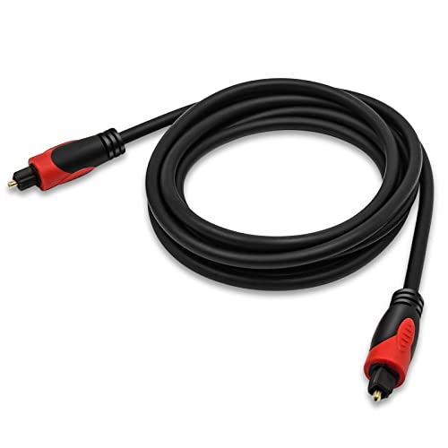 Optical Audio Cable 3 FT, Digital Audio Fiber Optic Cable Toslink, Flexible Jacket, Compatible with Home Theater, Sound Bar, PS4, Xbox, TV and More