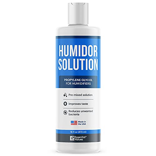 Cigar Humidor Solution (1 Pack) 16oz Propylene Glycol Solution (PG Solution) For Humidifiers. Humidor Accessories and Supplies By Essential Values…