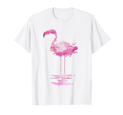 PINK FLAMINGO Watercolor Shirt | Bird Painter Tee Gift T-Shirt