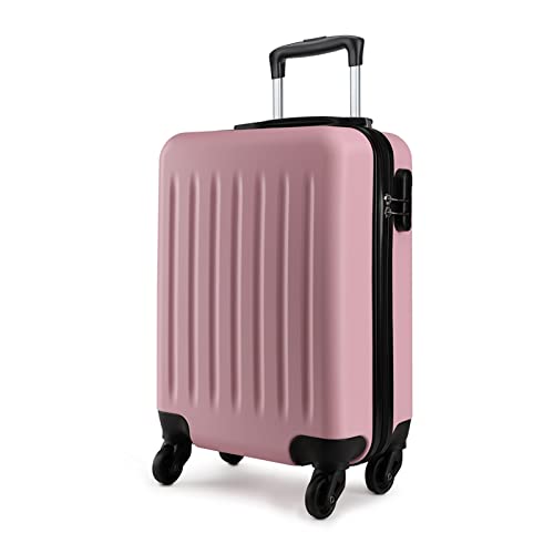 Kono Carry on Suitcase 19 Inch Hardside Carry on Luggage Small Suitcase with Spinner Wheels Lightweight Rolling Cabin Suitcase for Airplanes Travel(Pink)