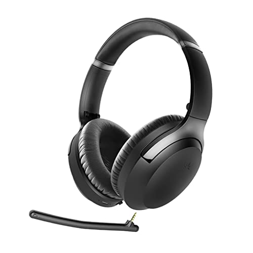 Avantalk Aria Pro 2 - Qualcomm aptX-HD Bluetooth Headphones with Noise Filtering Mic for Clear Calls, Sidetone Functionality, Active Noise Cancelling Wireless Headset for Computer & Laptop