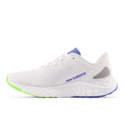 New Balance Women's Fresh Foam Arishi V4 Running Shoe, White/Pixel Green/Bright Lapis, 8