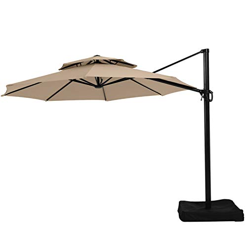 Garden Winds replacement canopy top cover for the Lowe's offset Yjaf-819r umbrella - Read product description before buying