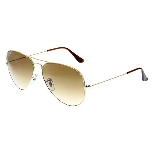 Ray-Ban RB3025 Classic Aviator Sunglasses, Gold/Clear Gradient Brown, 58 mm