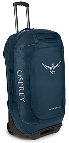 Osprey Transporter 90L Wheeled Travel Duffel Bag, Venturi Blue