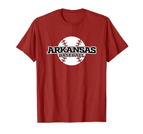 Arkansas Baseball Block Font T-Shirt