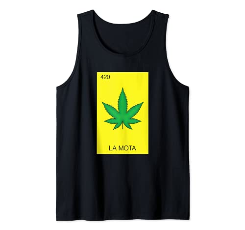 Mexican Weed Mota Marijuana Mexico Cannabis Spanish Game THC Tank Top