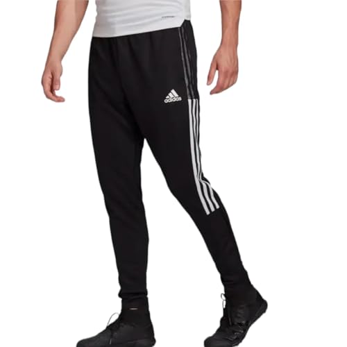adidas Men's Tiro 21 Track Pants, Black/White, Medium