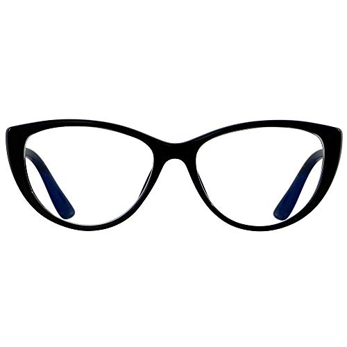 ANDWOOD Blue Light Blocking Glasses Women Bluelight Blocker Computer Cateye Clear Cat Eye Eyeglasses Frame Black