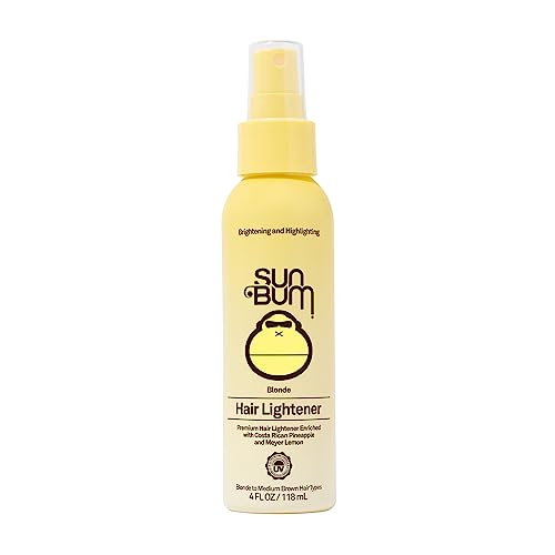 Sun Bum Blonde Formula Hair Lightener, 4 oz Spray Bottle, 1 Count, Blonde. For Blonde to Medium Brown Hair Types